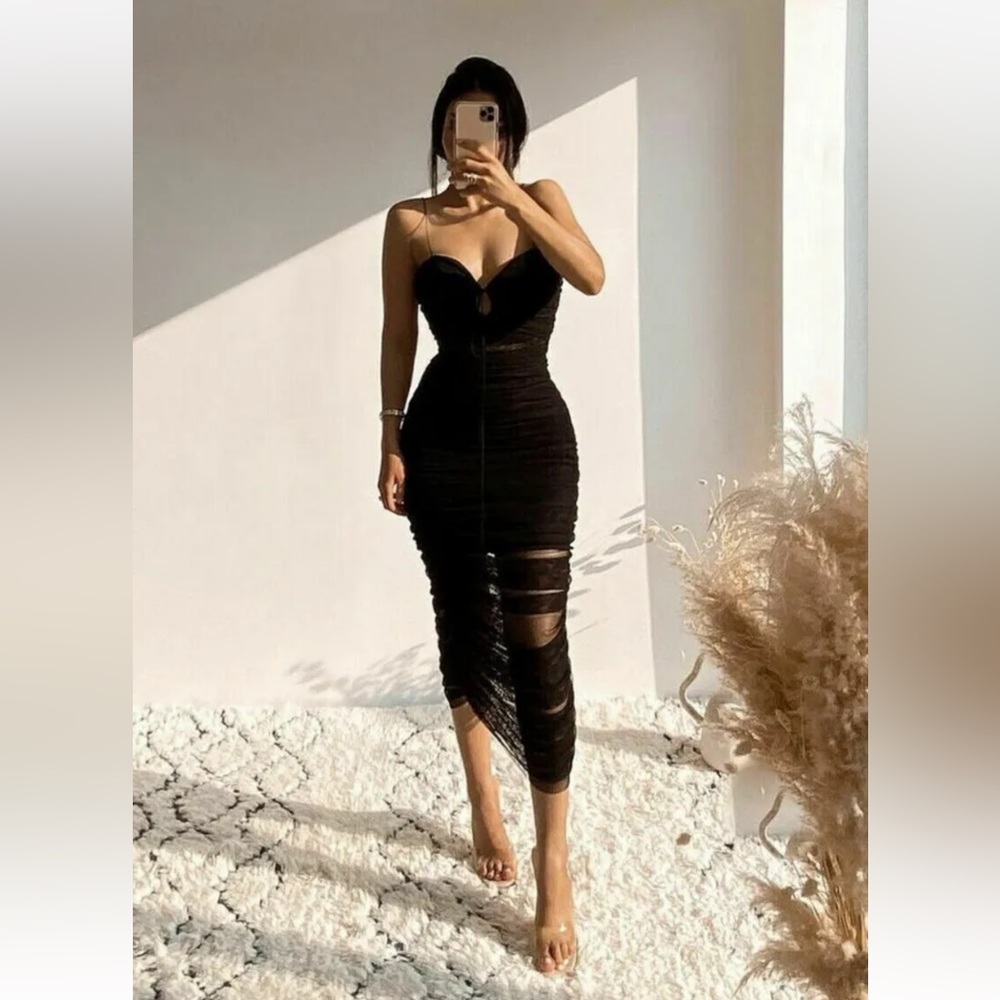 Zara Black Midi Dress